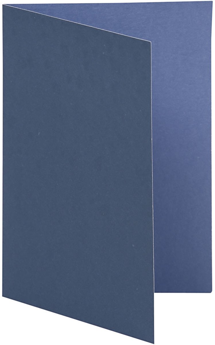 Kaart, donkerblauw/lichtblauw, afm 10,5x15 cm,  250 gr, 10stuks [HOB-216004]